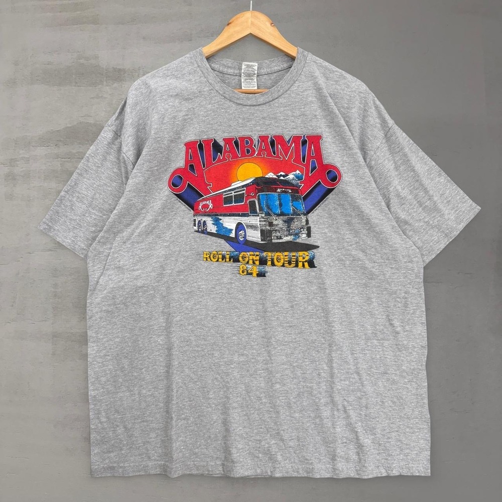 Gildan Alabama T-Shirt Gray Roll On Tour 84 Graphic Tee 2XL